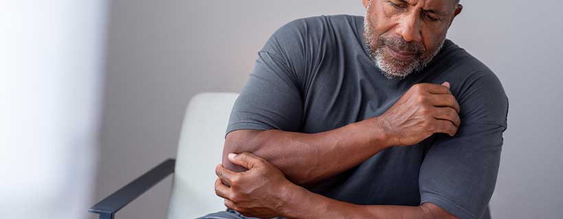 patient needing elbow pain in need of shockwave therapy in Colville